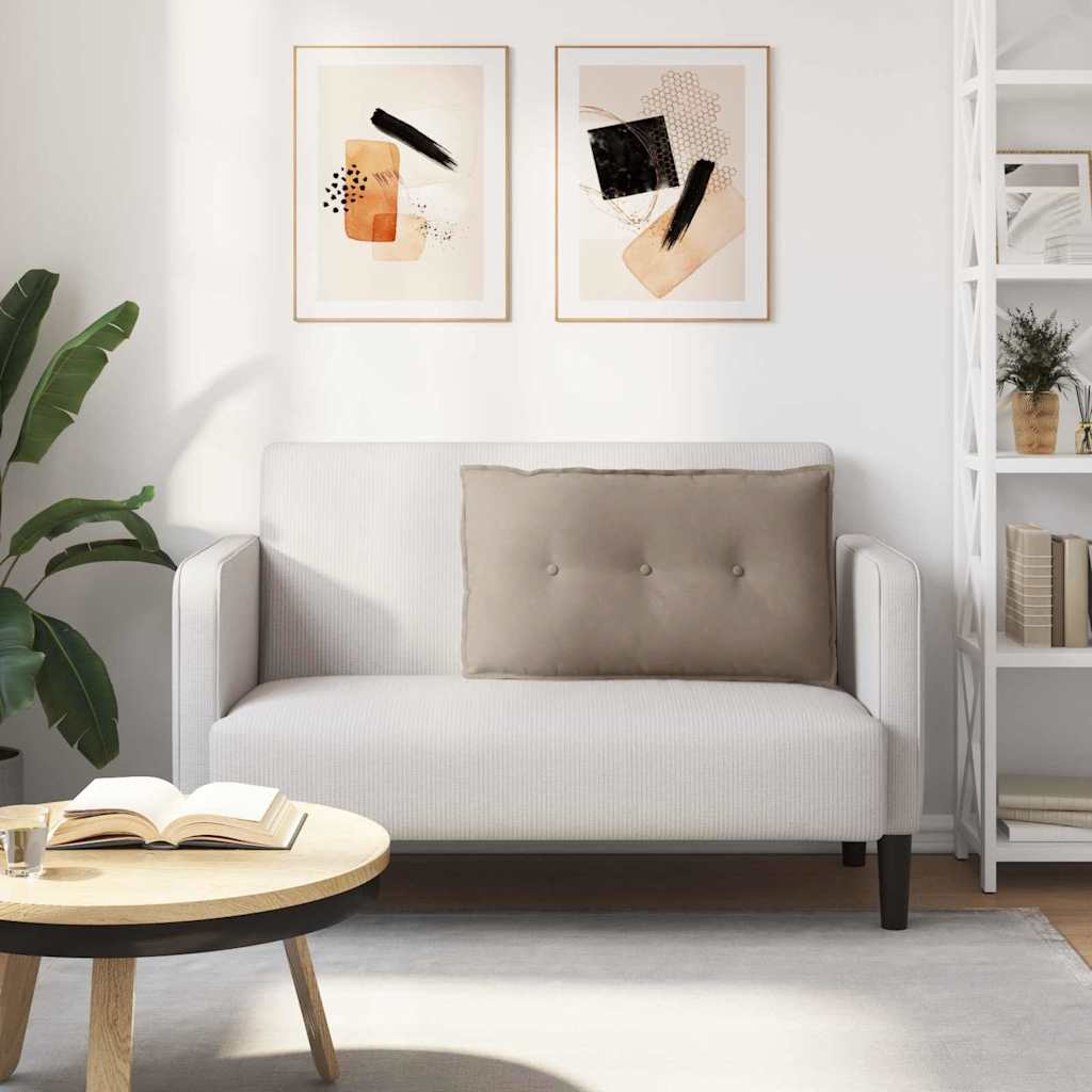 Μαξιλάρι Πλάτης Taupe 80 x 50 cm Ύφασμα Μικροΐνας