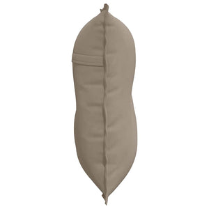 Μαξιλάρι Πλάτης Taupe 80 x 50 cm Ύφασμα Μικροΐνας
