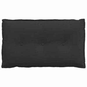 Μαξιλάρι Πλάτης Μαύρο 80 x 50 cm Ύφασμα Μικροΐνας