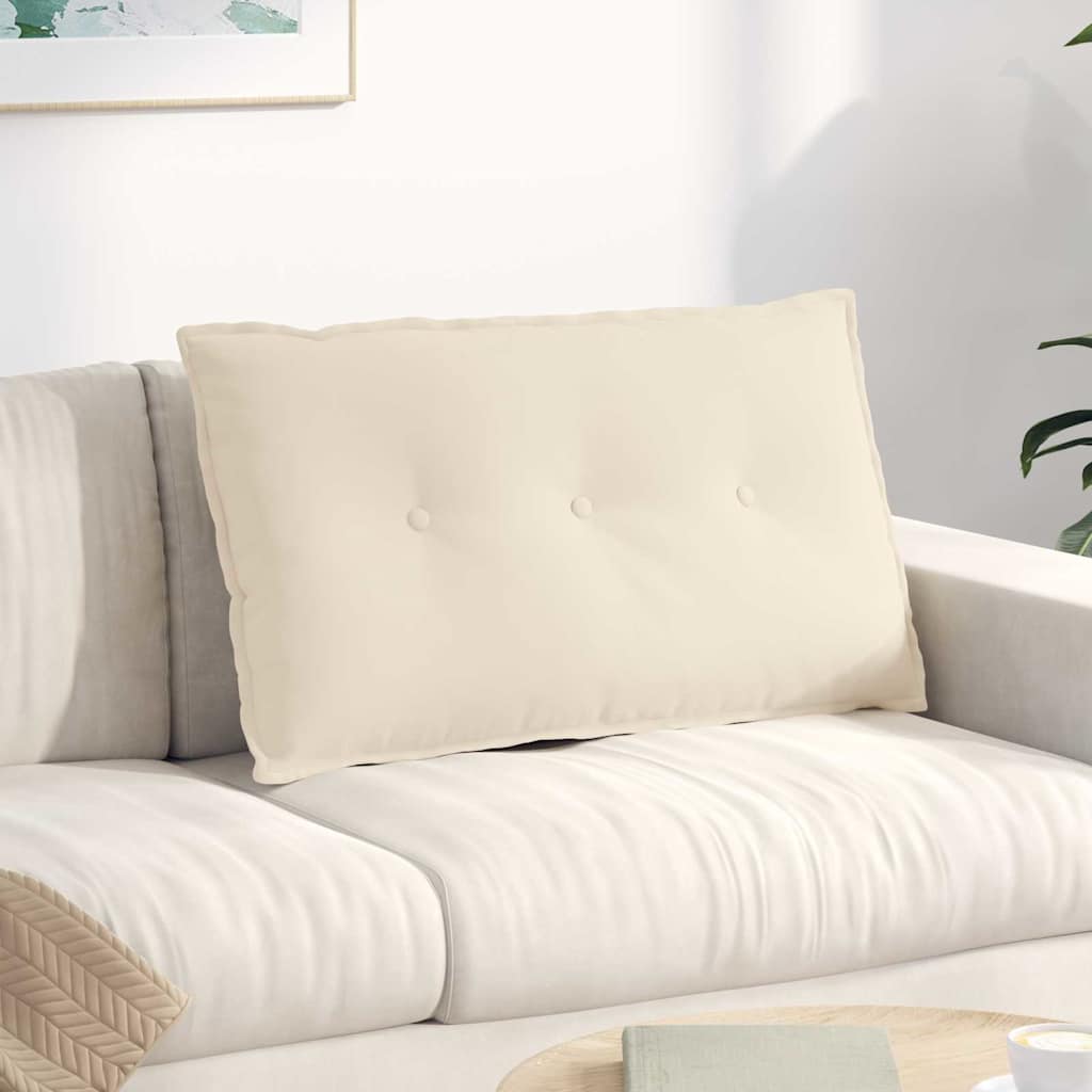 Μαξιλάρι Πλάτης Μπεζ 80 x 50 cm Ύφασμα Μικροΐνας