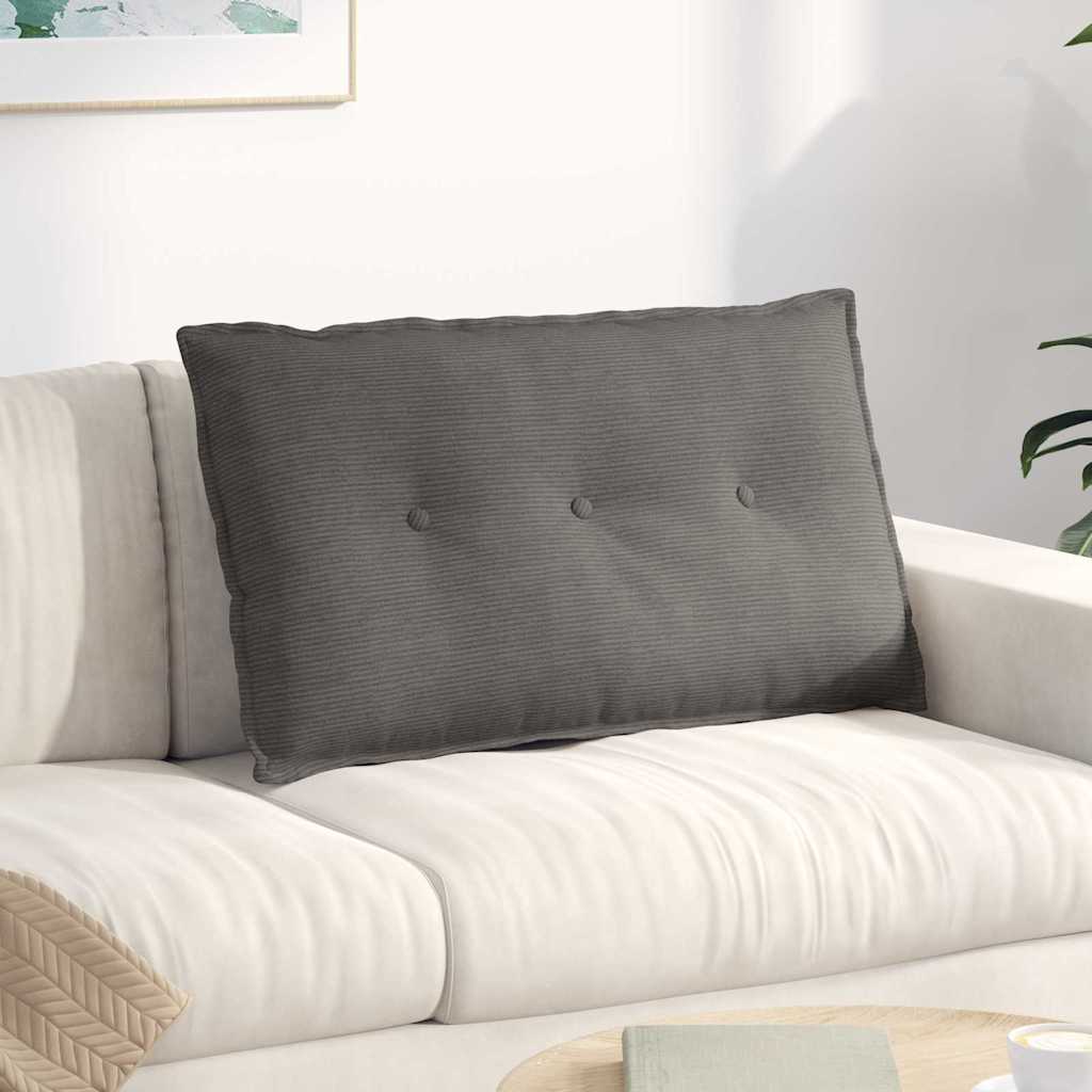 Μαξιλάρι Πλάτης Ανοιχτό γκρι 80 x 50 cm Υφασμάτινο Κορντουρά