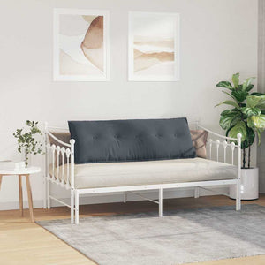 Μαξιλάρι Πλάτης Σκούρο Γκρι 140 x 50 cm Υφασμάτινο Κορντουρά
