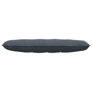 Μαξιλάρι Πλάτης Σκούρο Γκρι 140 x 50 cm Υφασμάτινο Κορντουρά