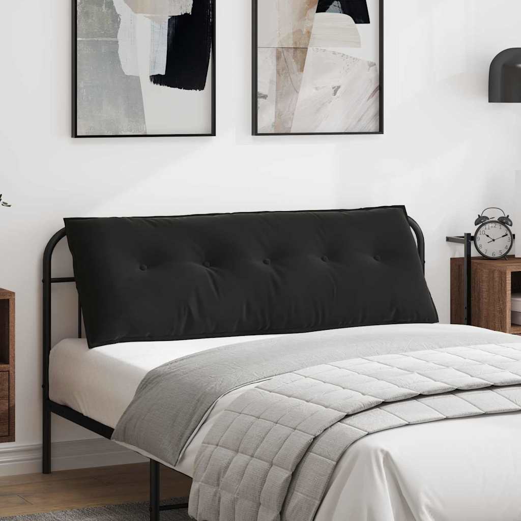 Μαξιλάρι Πλάτης Μαύρο 140 x 50 cm Υφασμάτινο Κορντουρά