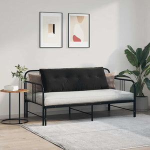 Μαξιλάρι Πλάτης Μαύρο 140 x 50 cm Υφασμάτινο Κορντουρά