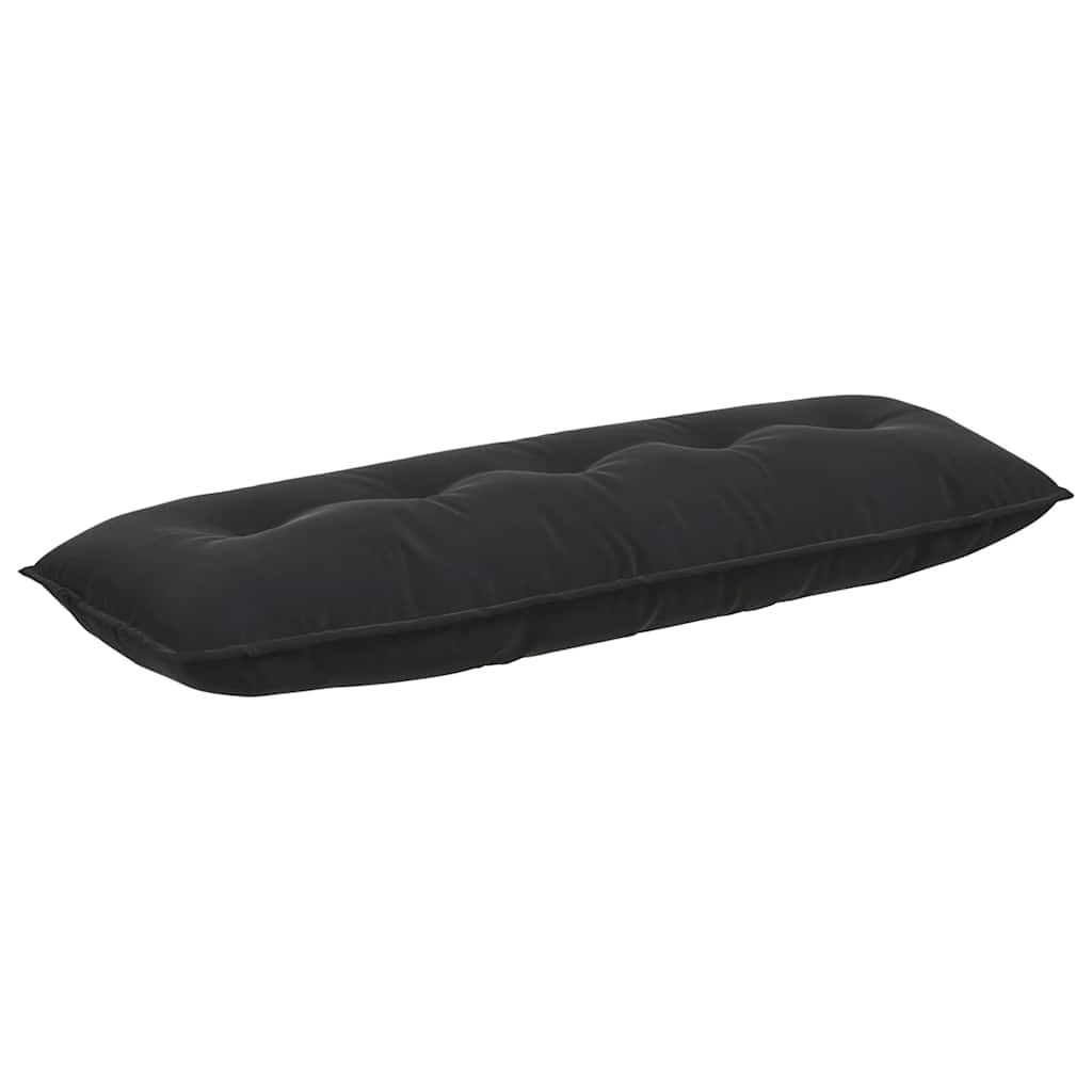 Μαξιλάρι Πλάτης Μαύρο 140 x 50 cm Υφασμάτινο Κορντουρά