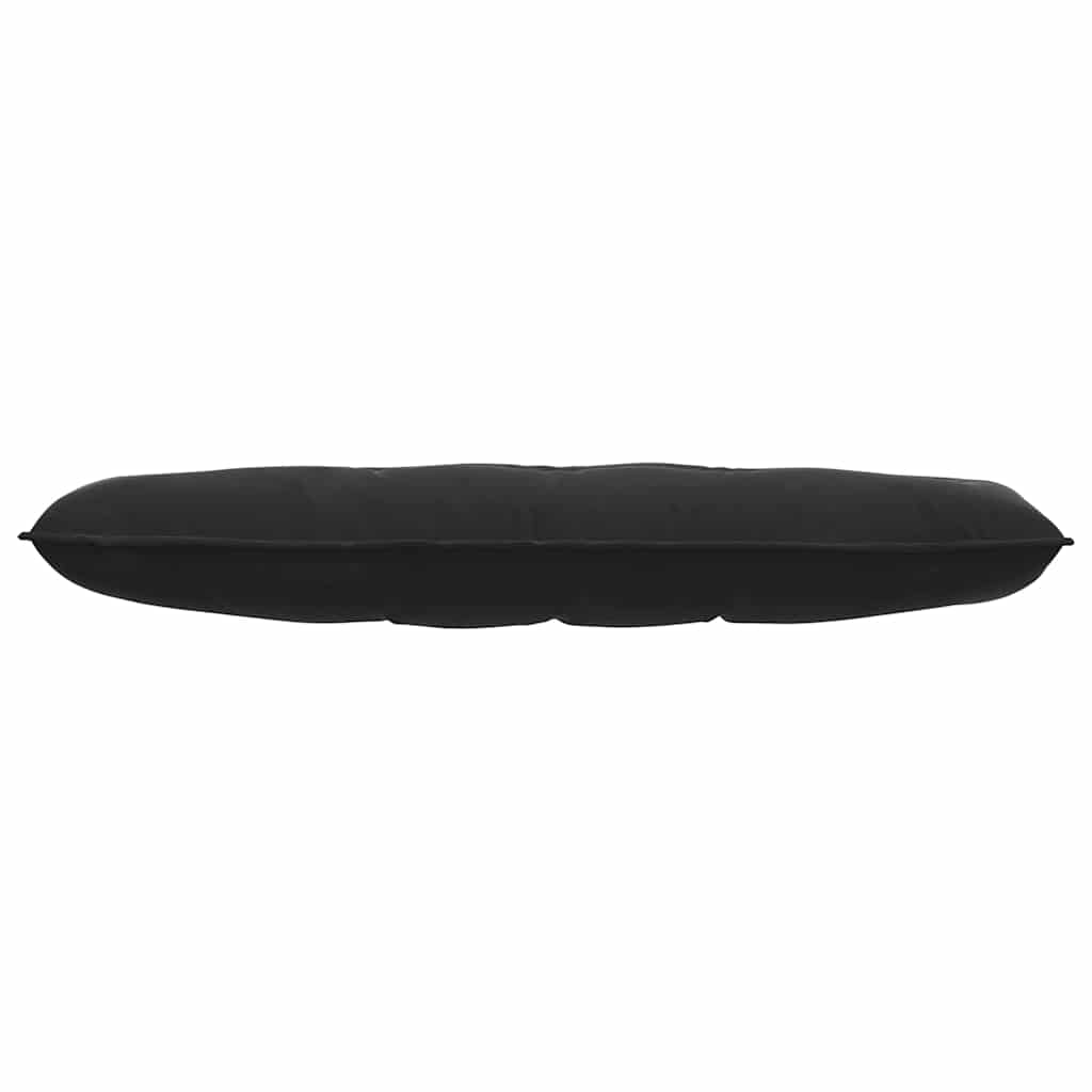 Μαξιλάρι Πλάτης Μαύρο 140 x 50 cm Υφασμάτινο Κορντουρά