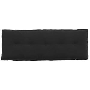 Μαξιλάρι Πλάτης Μαύρο 140 x 50 cm Υφασμάτινο Κορντουρά