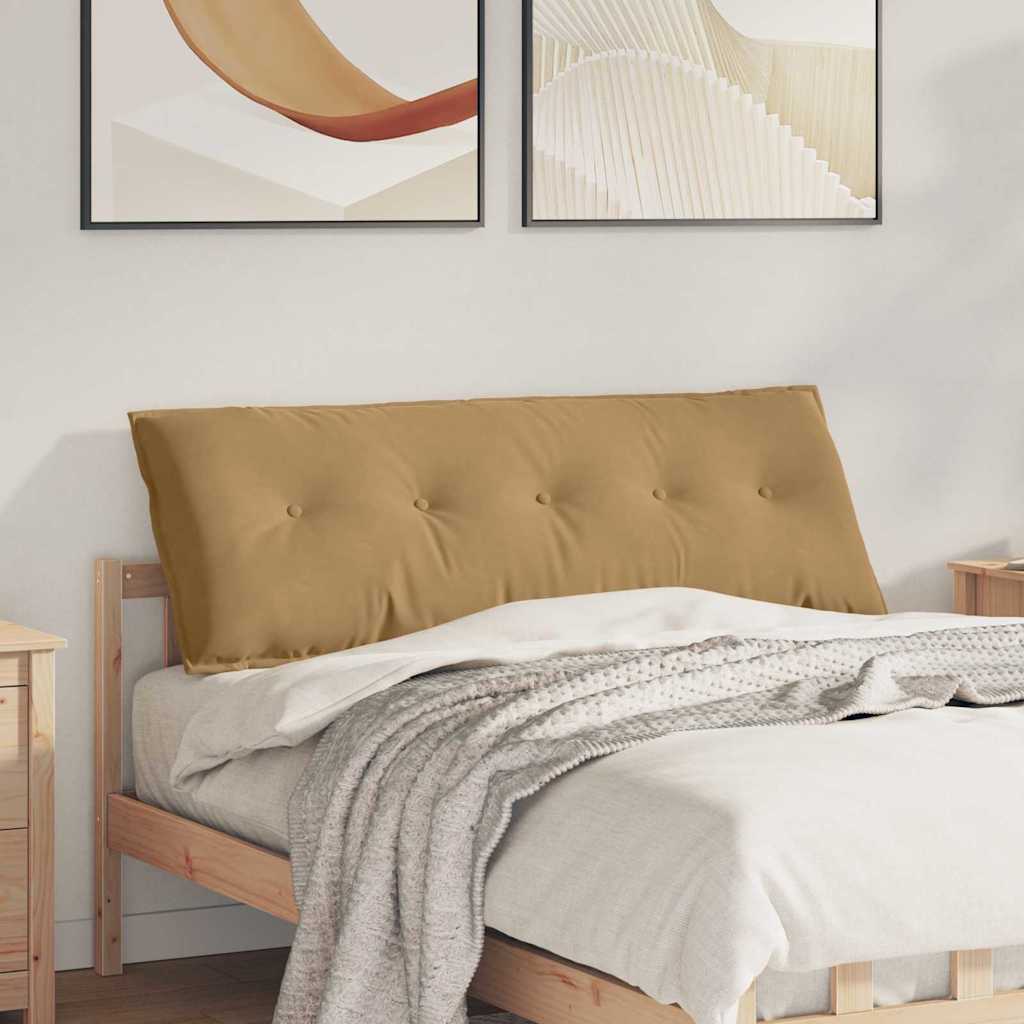 Μαξιλάρι Πλάτης Καφέ 140 x 50 cm Υφασμάτινο Κορντουρά