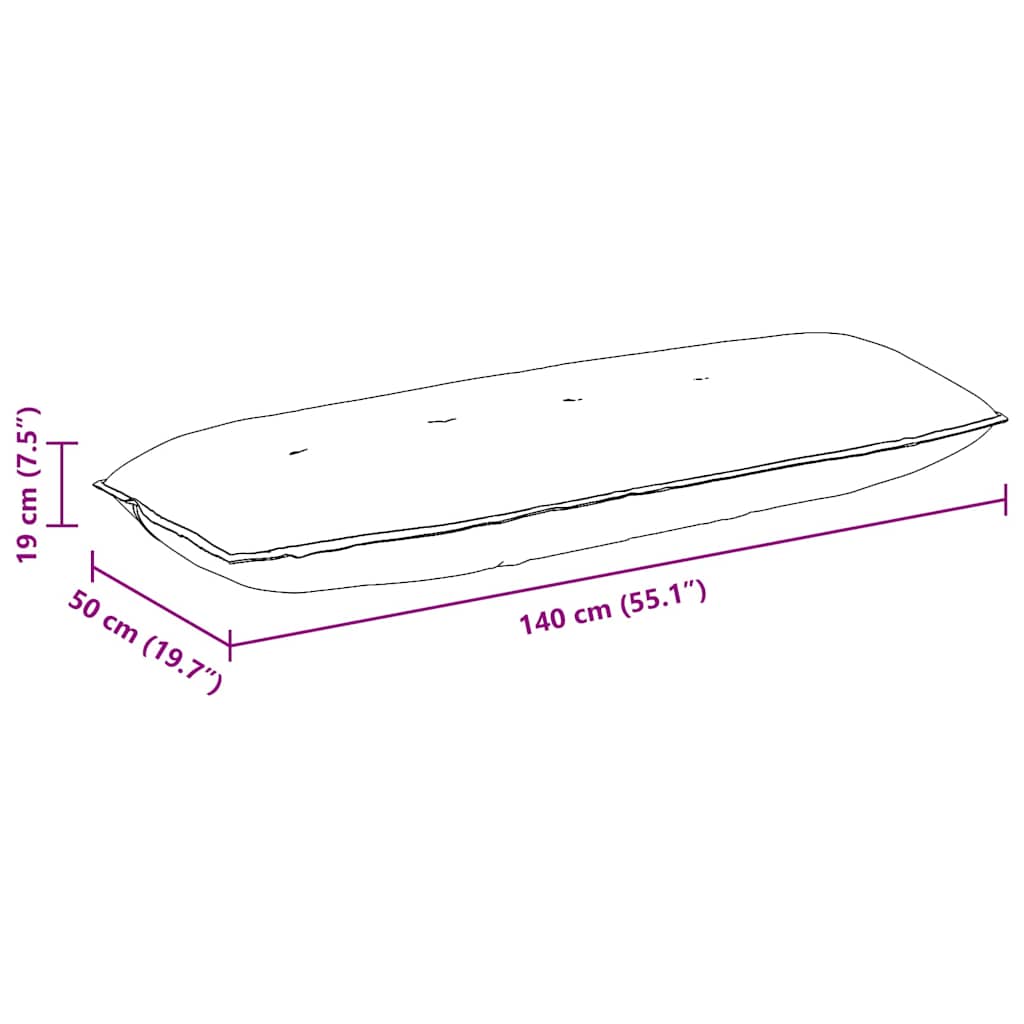 Μαξιλάρι Πλάτης Καφέ 140 x 50 cm Υφασμάτινο Κορντουρά