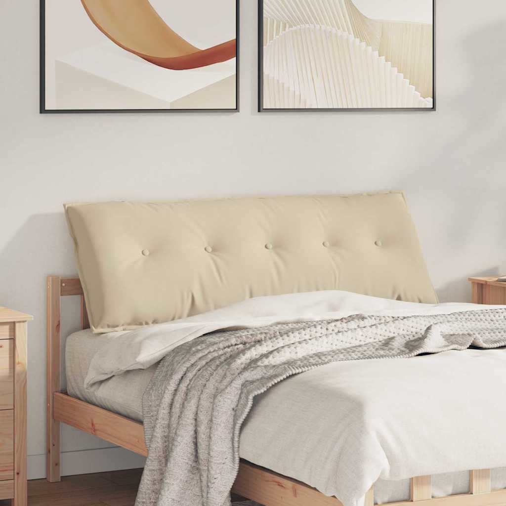 Μαξιλάρι Πλάτης Κρεμ 140 x 50 cm Ύφασμα Μικροΐνας