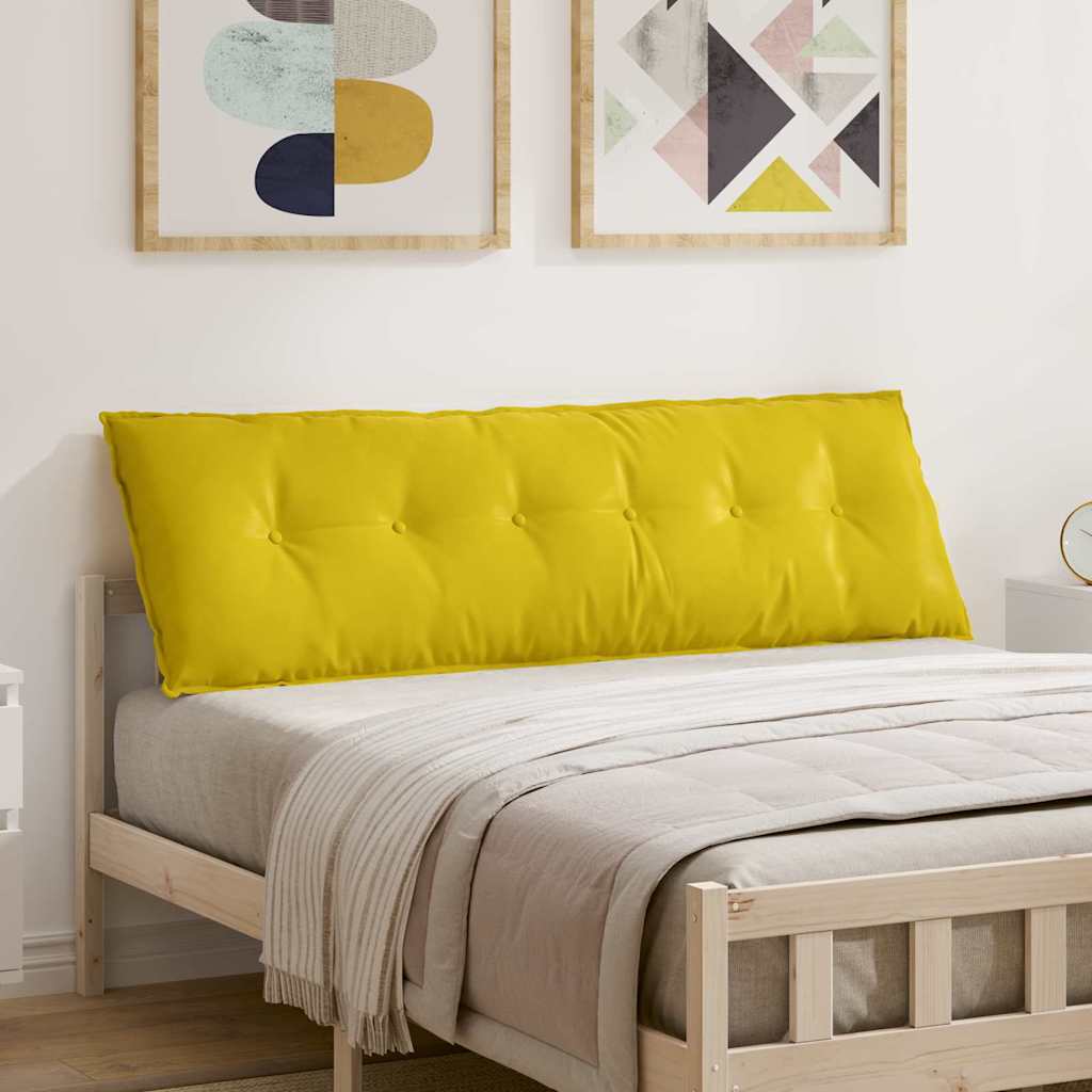 Μαξιλάρι Πλάτης Κίτρινο 160 x 50 cm Υφασμάτινο Κορντουρά
