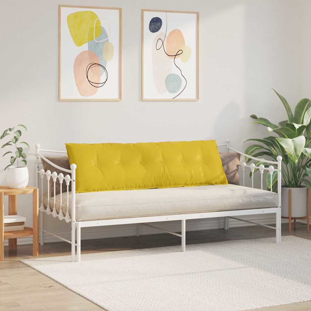 Μαξιλάρι Πλάτης Κίτρινο 160 x 50 cm Υφασμάτινο Κορντουρά