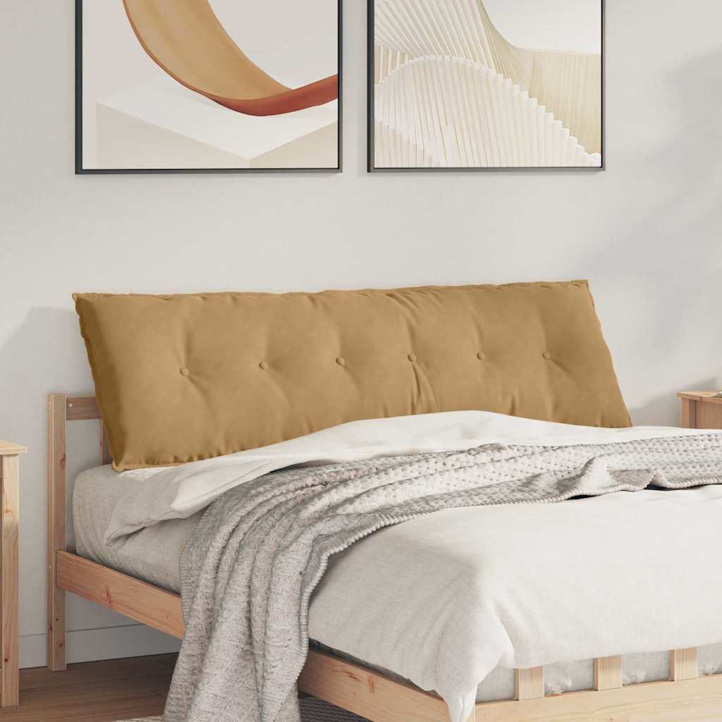 Μαξιλάρι Πλάτης Καφέ 160 x 50 cm Υφασμάτινο Κορντουρά