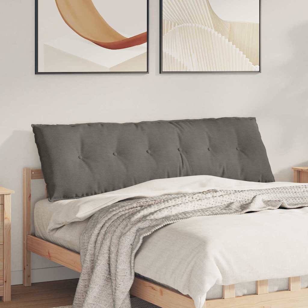Μαξιλάρι Πλάτης Ανοιχτό γκρι 160 x 50 cm Υφασμάτινο Κορντουρά