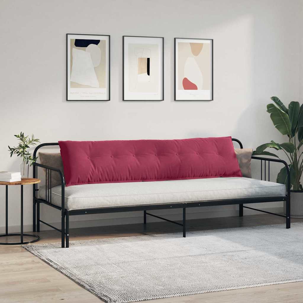 Μαξιλάρι Πλάτης Κόκκινο 200 x 50 εκ. Υφασμάτινο Κορντουρά