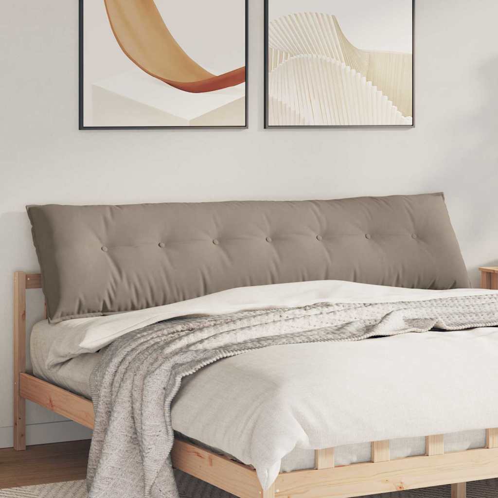 Μαξιλάρι Πλάτης Taupe 200 x 50 εκ. Ύφασμα Μικροΐνας