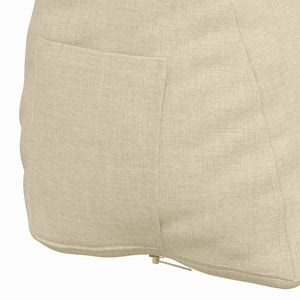 Μαξιλάρι Πλάτης Κρεμ 45 x 20 x 35 εκ. ύφασμα - Pakobazaar