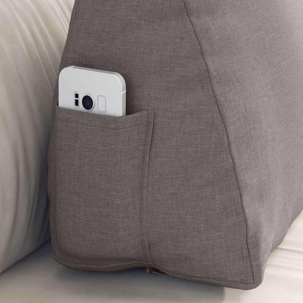 Μαξιλάρι Πλάτης Taupe 60 x 20 x 50 εκ. ύφασμα - Pakobazaar