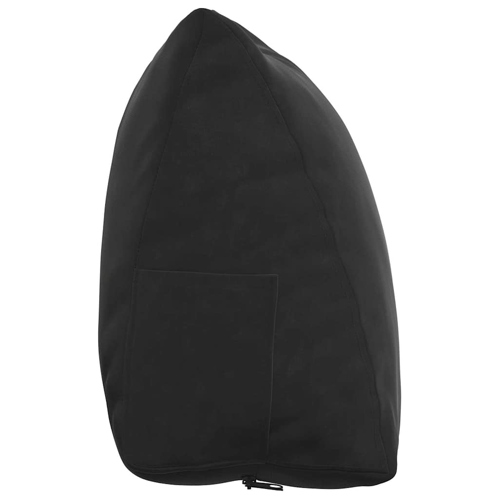 Μαξιλάρι Πλάτης Μαύρο 60 x 20 x 50 εκ. Υφασμάτινο Κορντουρά