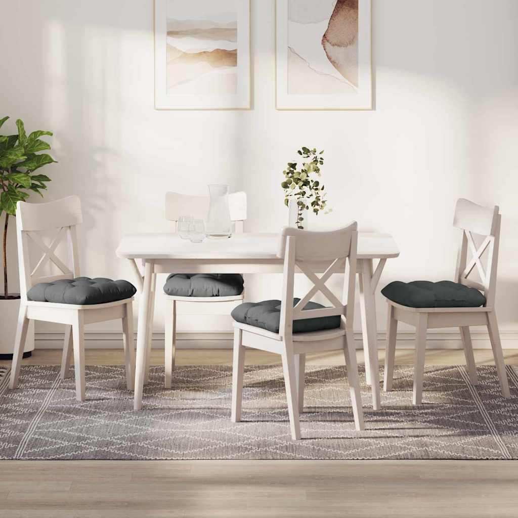 Μαξιλάρια καθισμάτων 4 pcs Σκούρο Γκρι 40 x 40 x 12 εκ. ύφασμα - Pakobazaar