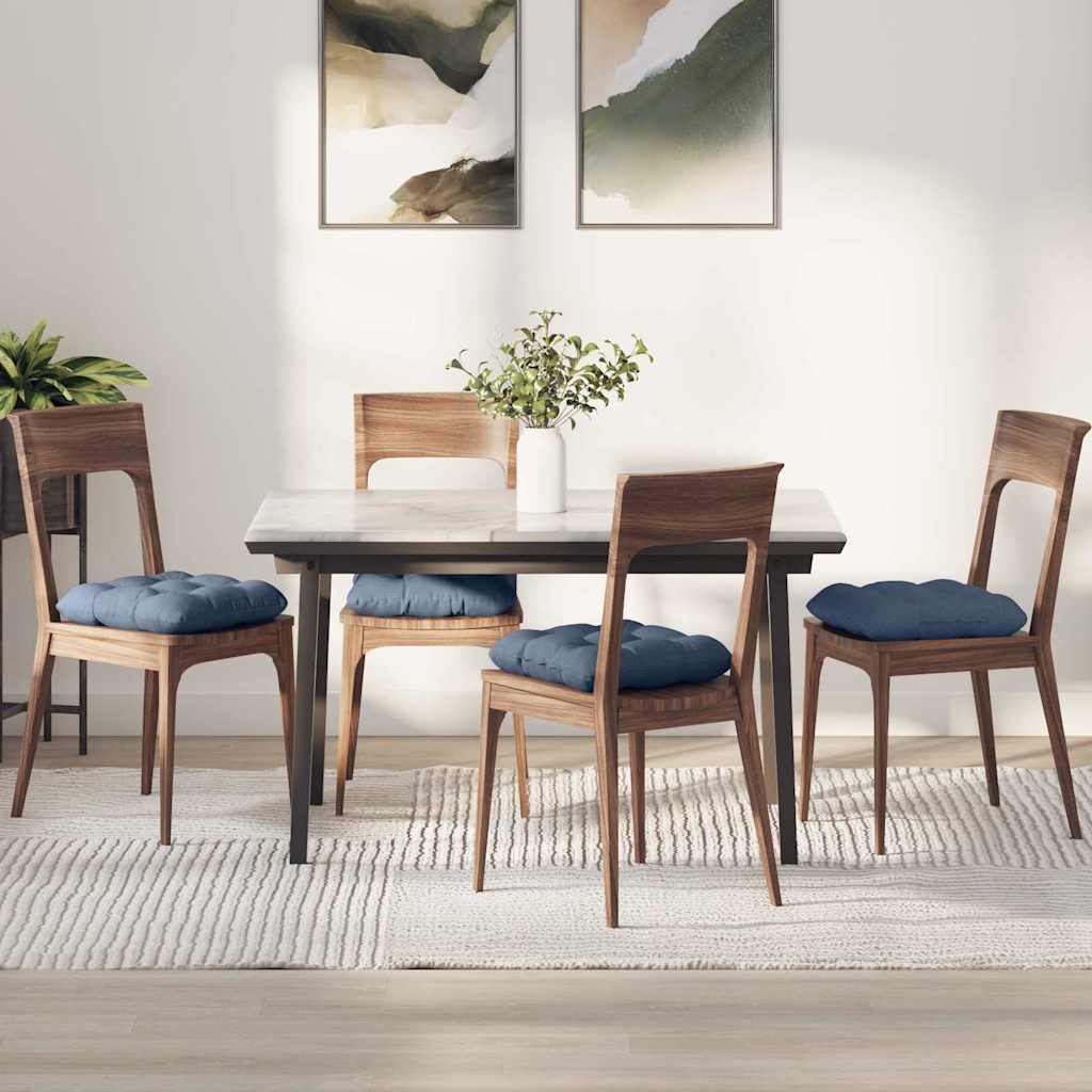 Μαξιλάρια καθισμάτων 4 pcs Μπλε 40 x 40 cm Υφασμάτινο Κορντουρά