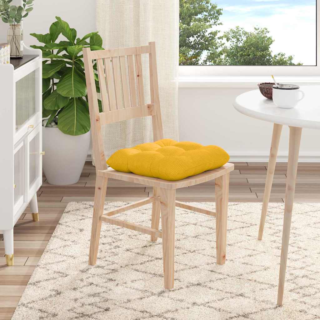 Μαξιλάρια καθισμάτων 4 pcs Απαλό Κίτρινο 40 x 40 cm