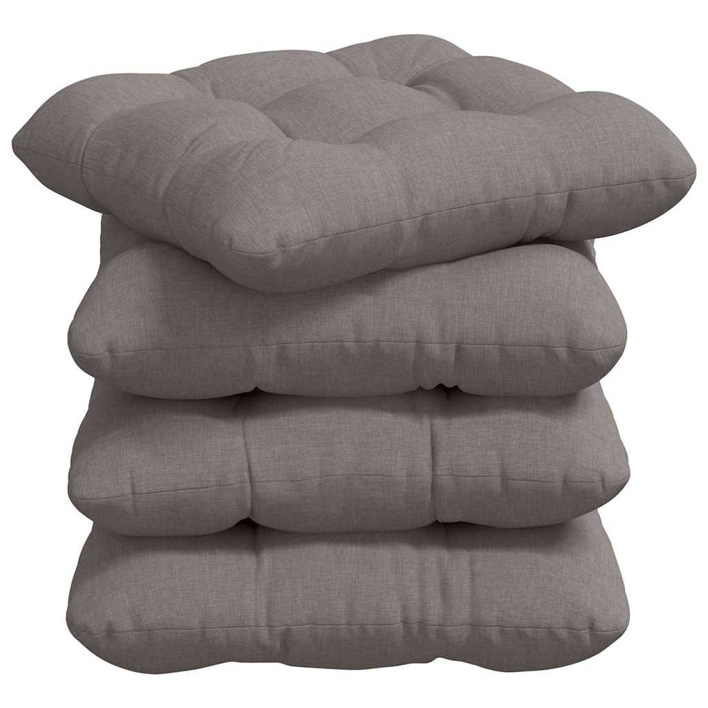 Μαξιλάρια καθισμάτων 4 pcs Taupe 45 x 45 x 12 εκ. ύφασμα