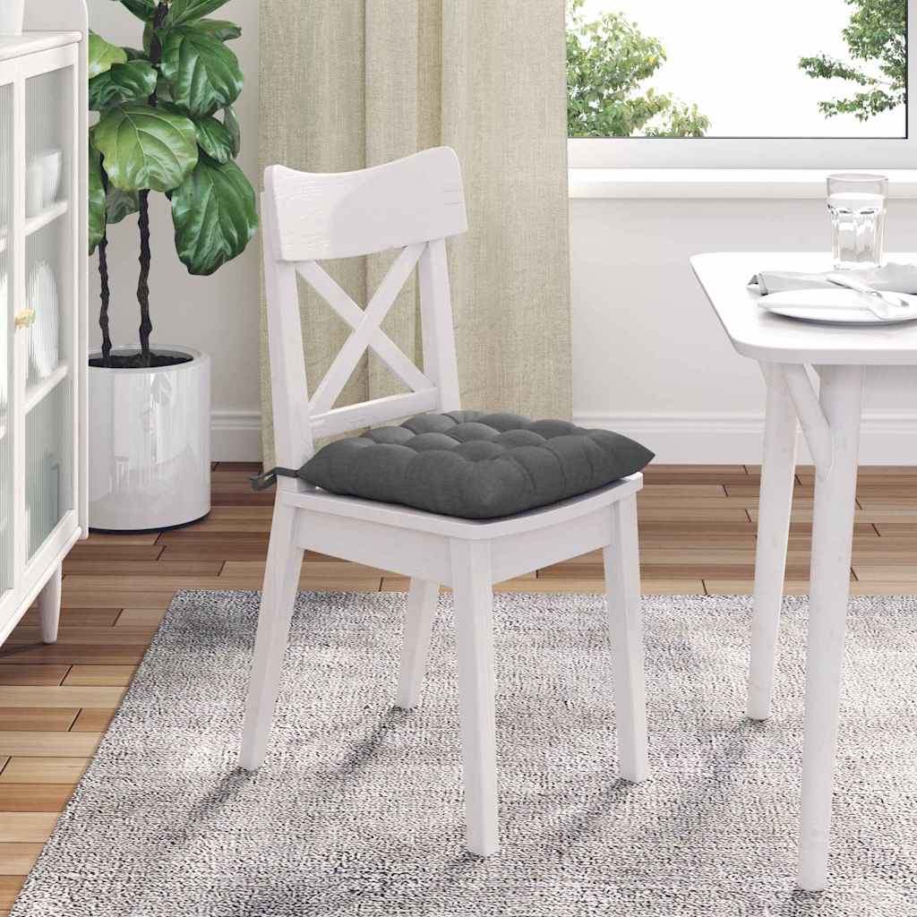 Μαξιλάρια καθισμάτων 4 pcs Σκούρο Γκρι 40 x 40 x 6 cm ύφασμα - Pakobazaar