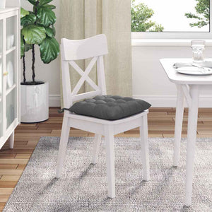 Μαξιλάρια καθισμάτων 4 pcs Σκούρο Γκρι 40 x 40 x 6 cm ύφασμα - Pakobazaar