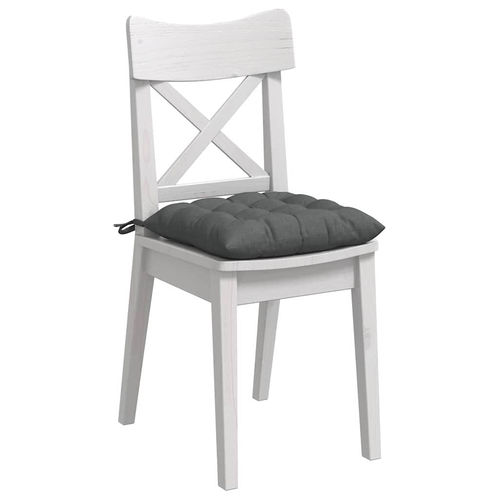 Μαξιλάρια καθισμάτων 4 pcs Σκούρο Γκρι 40 x 40 x 6 cm ύφασμα - Pakobazaar