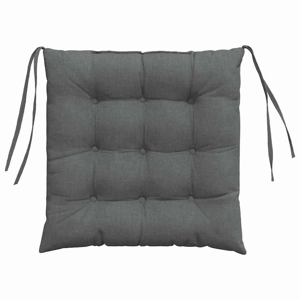Μαξιλάρια καθισμάτων 4 pcs Σκούρο Γκρι 40 x 40 x 6 cm ύφασμα - Pakobazaar