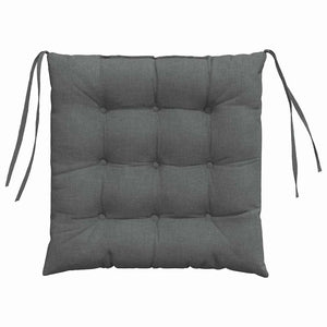 Μαξιλάρια καθισμάτων 4 pcs Σκούρο Γκρι 40 x 40 x 6 cm ύφασμα - Pakobazaar