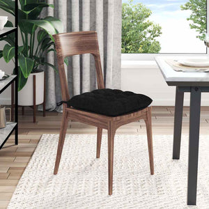 Μαξιλάρια καθισμάτων 4 pcs Μαύρο 40 x 40 x 6 cm ύφασμα - Pakobazaar