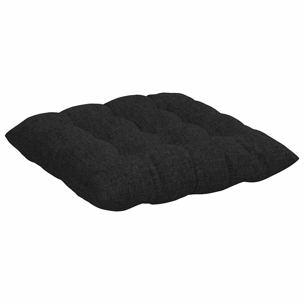 Μαξιλάρια καθισμάτων 4 pcs Μαύρο 40 x 40 x 6 cm ύφασμα - Pakobazaar