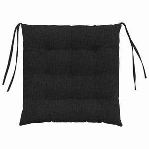 Μαξιλάρια καθισμάτων 4 pcs Μαύρο 40 x 40 x 6 cm ύφασμα - Pakobazaar