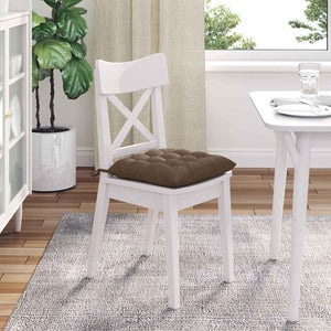 Μαξιλάρια καθισμάτων 4 pcs Καφέ 40 x 40 x 6 cm ύφασμα - Pakobazaar