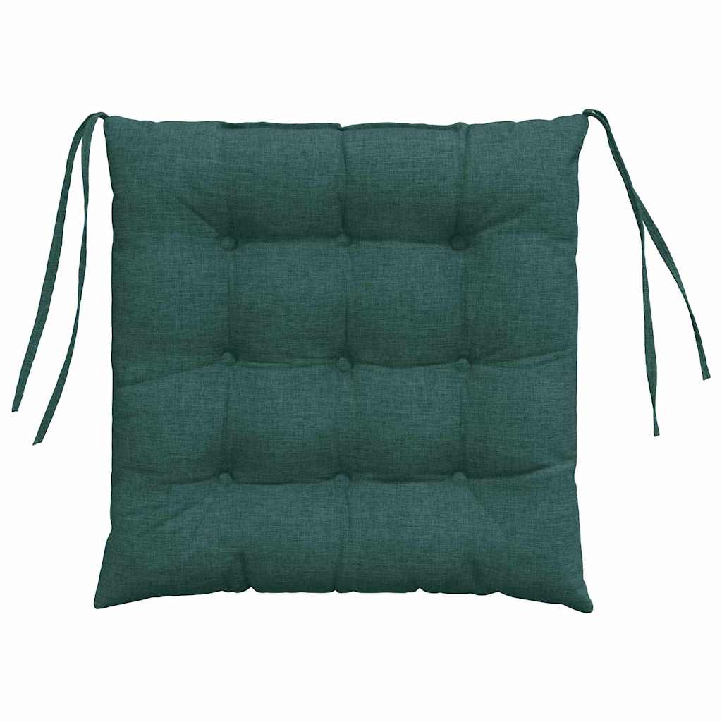 Μαξιλάρια καθισμάτων 4 pcs Σκούρο Πράσινο 40 x 40 x 6 cm ύφασμα - Pakobazaar
