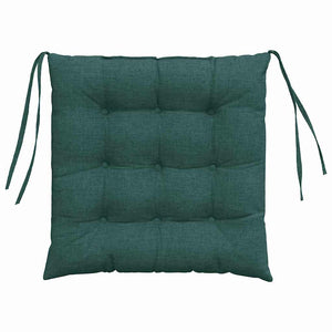 Μαξιλάρια καθισμάτων 4 pcs Σκούρο Πράσινο 40 x 40 x 6 cm ύφασμα - Pakobazaar