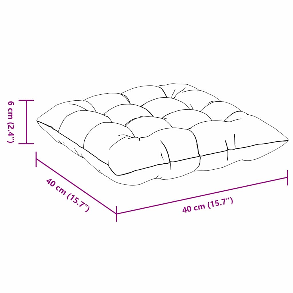 Μαξιλάρια καθισμάτων 4 pcs Κρεμ 40 x 40 x 6 cm ύφασμα - Pakobazaar