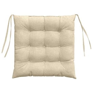 Μαξιλάρια καθισμάτων 4 pcs Κρεμ 40 x 40 x 6 cm ύφασμα - Pakobazaar