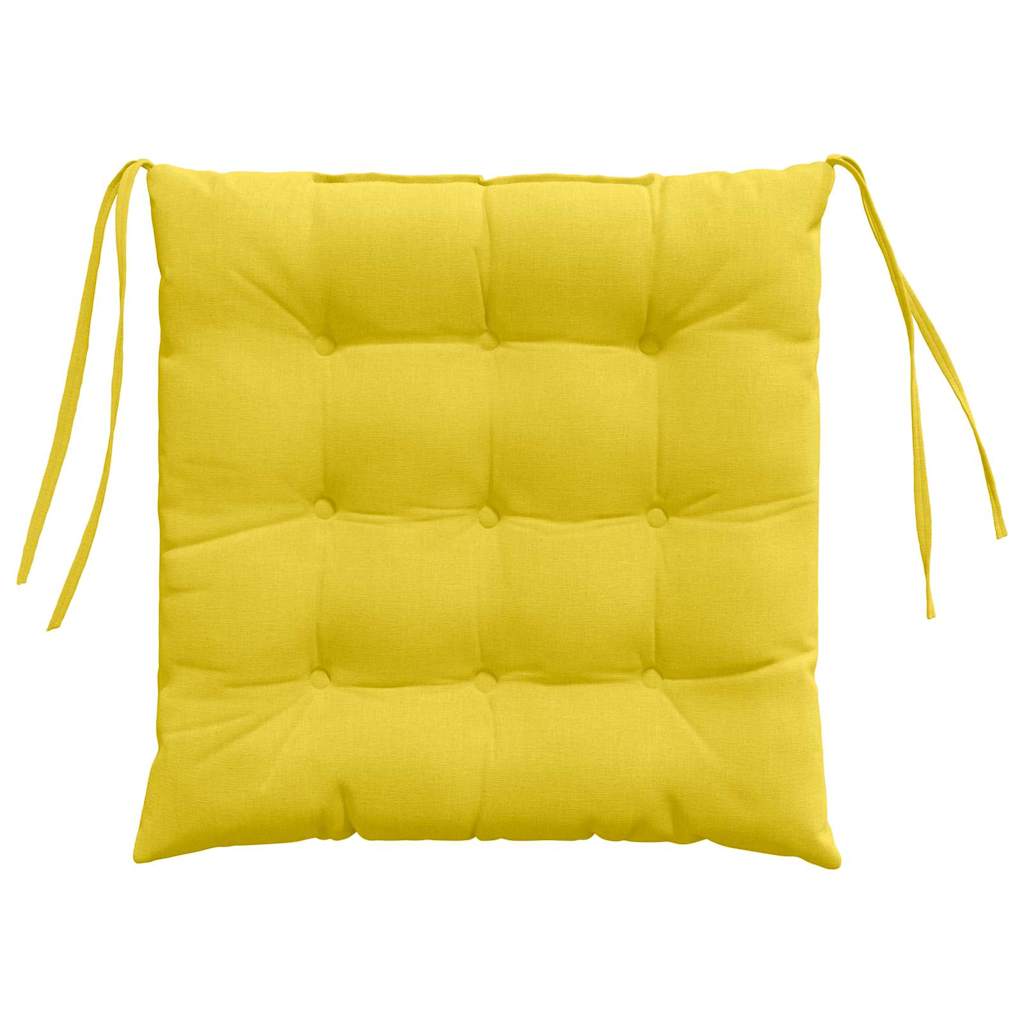 Μαξιλάρια καθισμάτων 4 pcs Απαλό Κίτρινο 40 x 40 x 6 cm ύφασμα - Pakobazaar