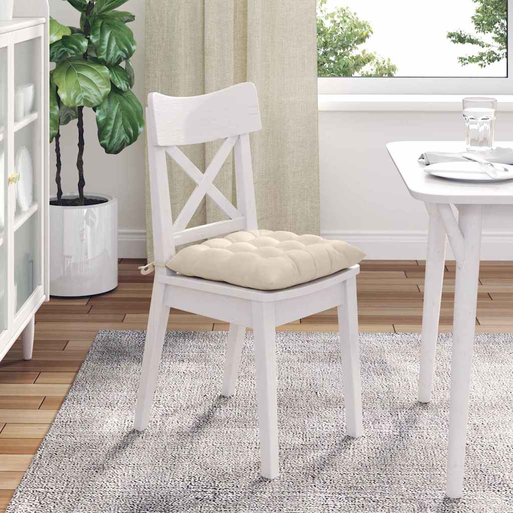 Μαξιλάρια καθισμάτων 4 pcs Μπεζ 40 x 40 x 6 cm Μικροΐνες - Pakobazaar