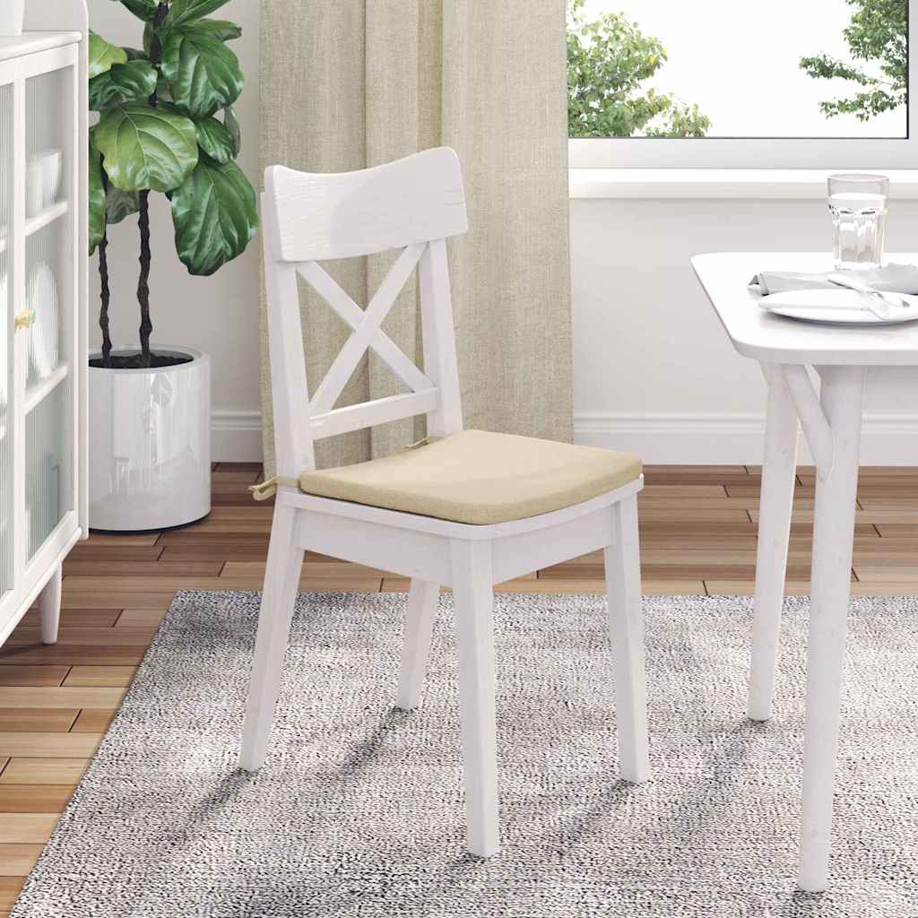 Μαξιλάρια καθισμάτων 4 pcs Κρεμ 40 x 40 x 3 cm ύφασμα