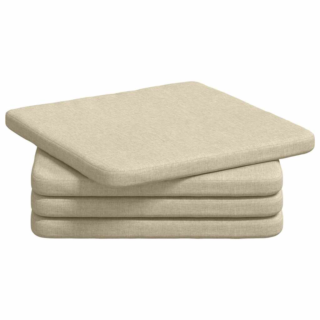 Μαξιλάρια καθισμάτων 4 pcs Κρεμ 40 x 40 x 3 cm ύφασμα