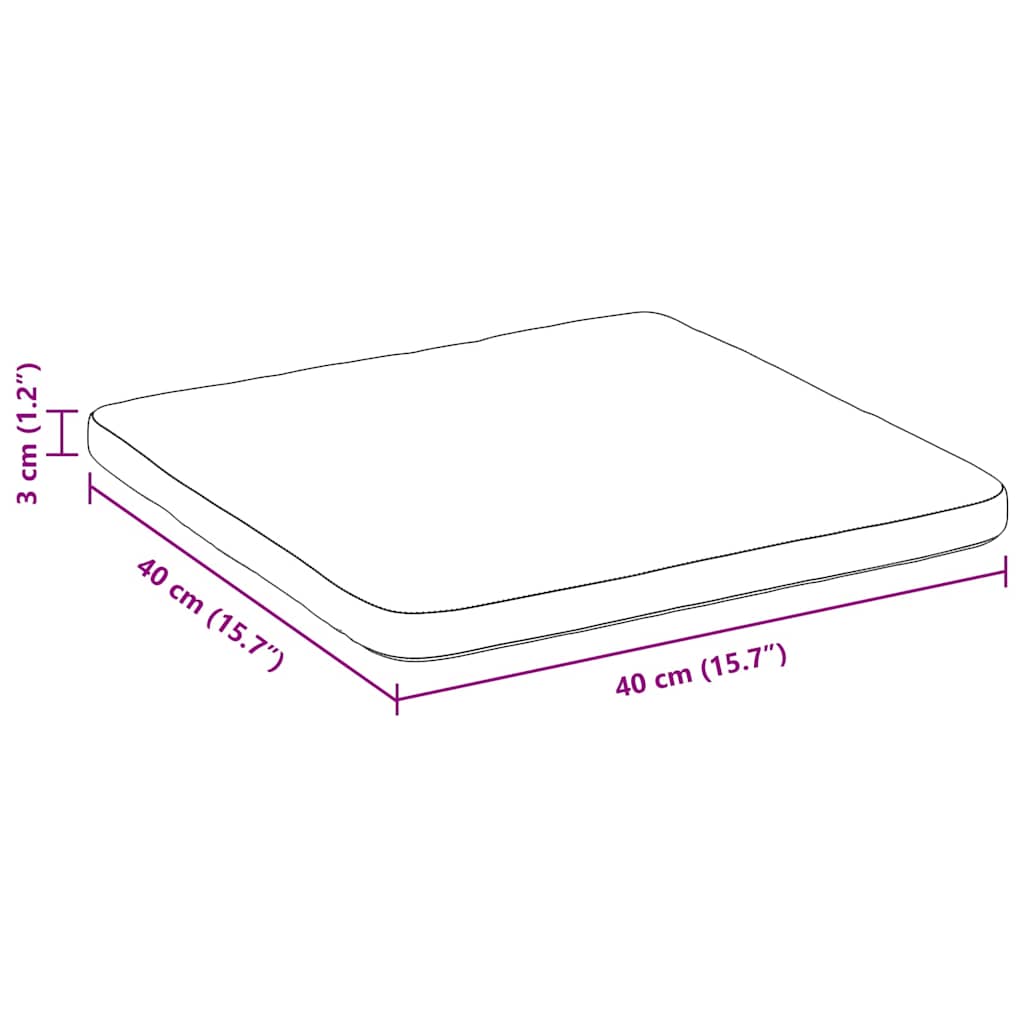 Μαξιλάρια καθισμάτων 4 pcs Κρεμ 40 x 40 x 3 cm ύφασμα