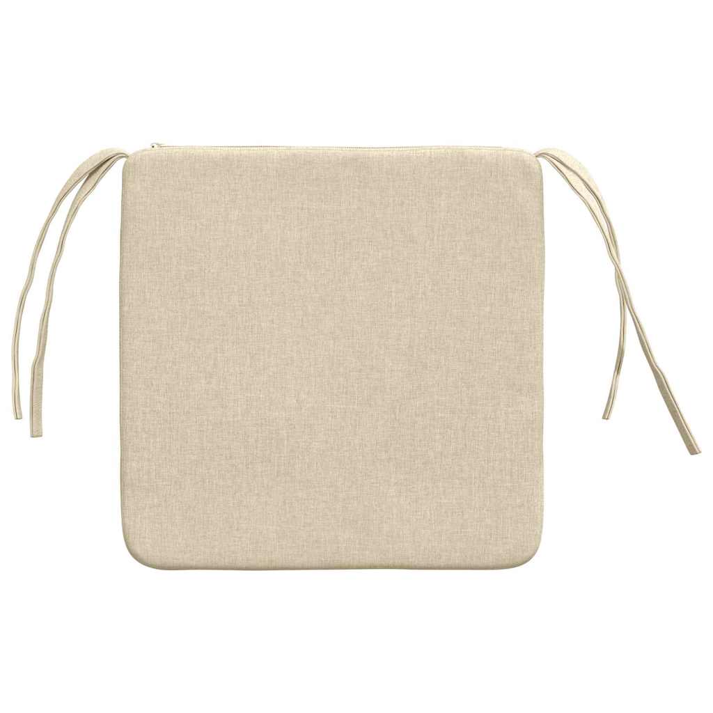Μαξιλάρια καθισμάτων 4 pcs Κρεμ 40 x 40 x 3 cm ύφασμα