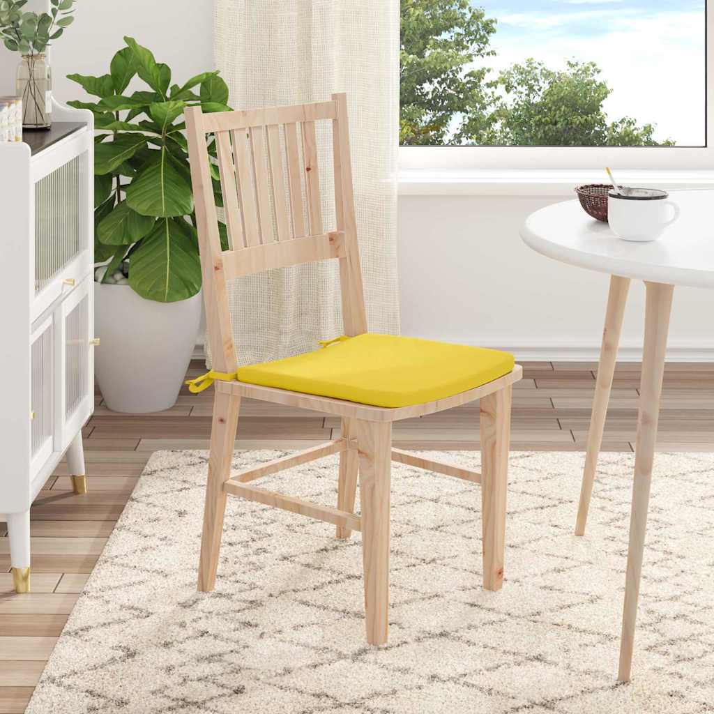 Μαξιλάρια καθισμάτων 4 pcs Απαλό Κίτρινο 40 x 40 x 3 cm ύφασμα