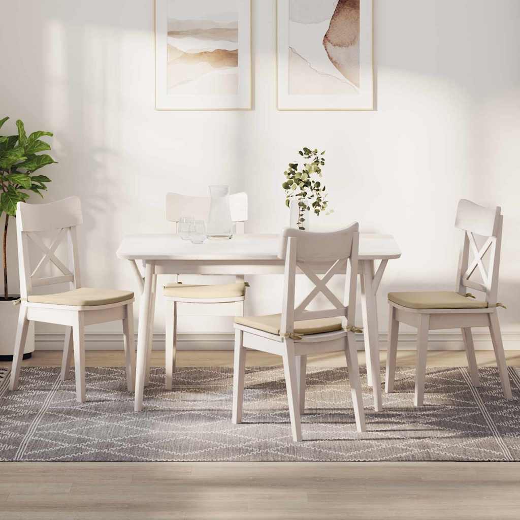 Μαξιλάρια καθισμάτων 4 pcs Κρεμ 40 x 40 x 3 cm Ύφασμα Μικροΐνας