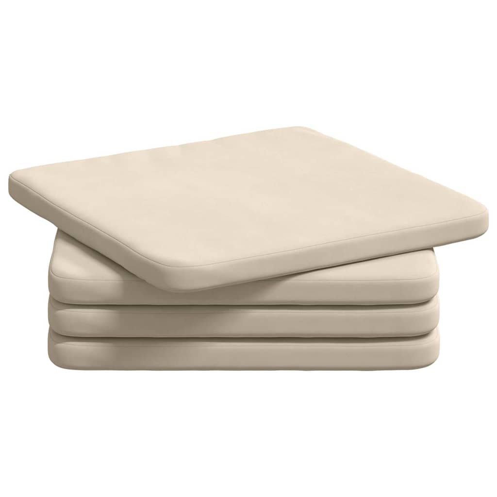 Μαξιλάρια καθισμάτων 4 pcs Μπεζ 40 x 40 x 3 cm Ύφασμα Μικροΐνας